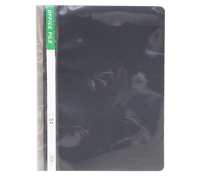 Папка-скор. А4 пласт. черн. 180мкм