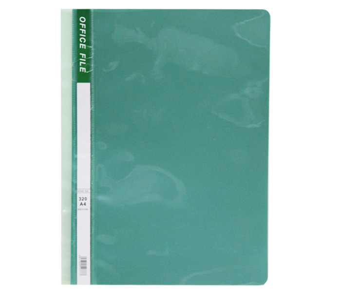 Папка-скор. А4 пласт. зел. 180мкм