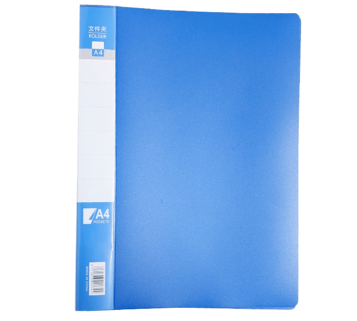 Папка с пруж.скор. А4 пласт. син. 700мкм