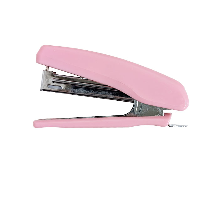 Степлер  №10, на 16л, розовый