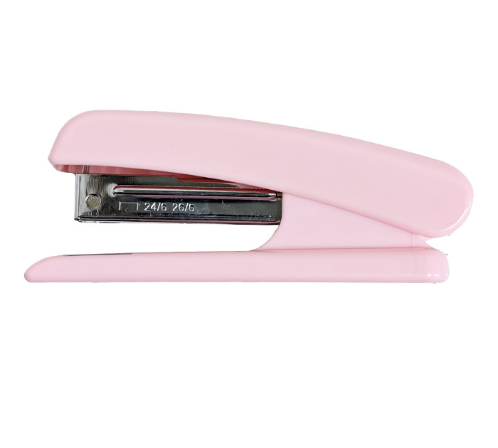 Степлер  №24/6-26/6, на 20л, пластиковый, розовый