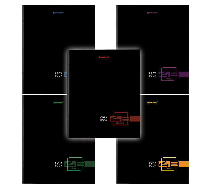 Тетрадь А5 48л линейка Dark Brauberg