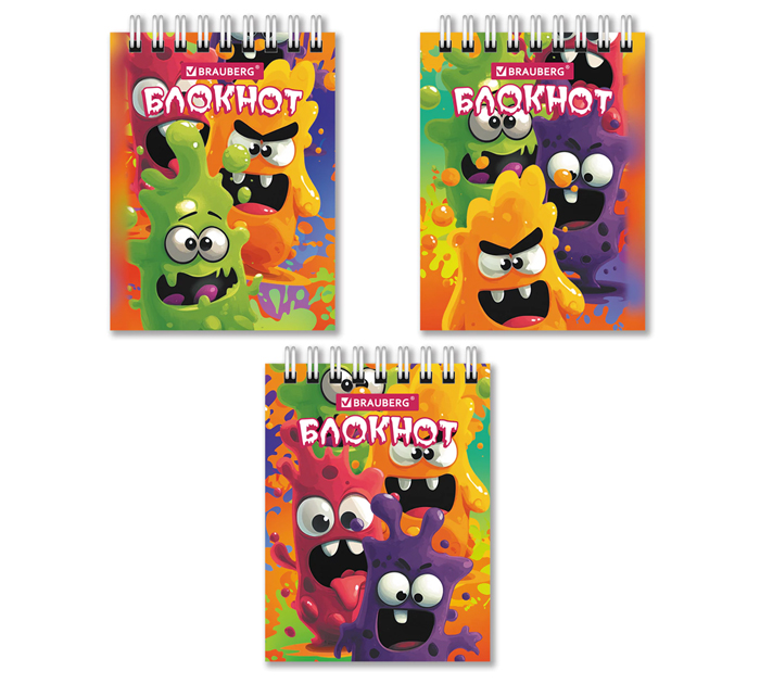 Блокнот А7 на спирали Brauberg 40л, клетка