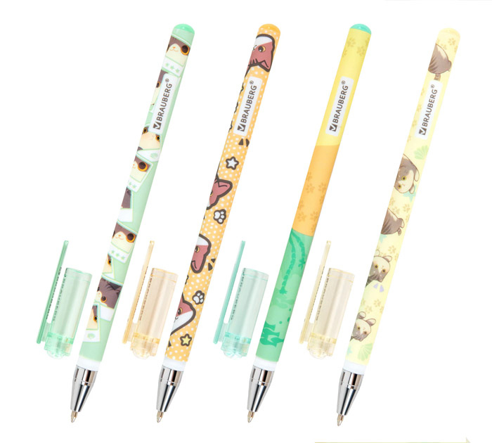 Ручка шар. син. Brauberg пишущ.узел 0.7мм линия 0.35мм