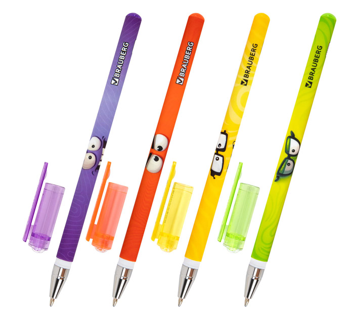 Ручка шар. син. Brauberg пишущ.узел 0.7мм линия 0.35мм