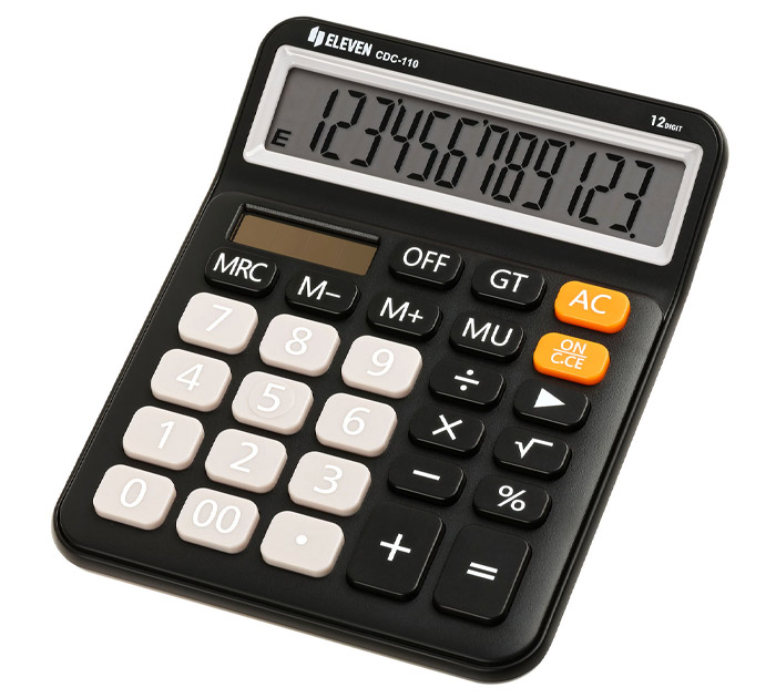 Калькулятор 12 разрядов Eleven черн.