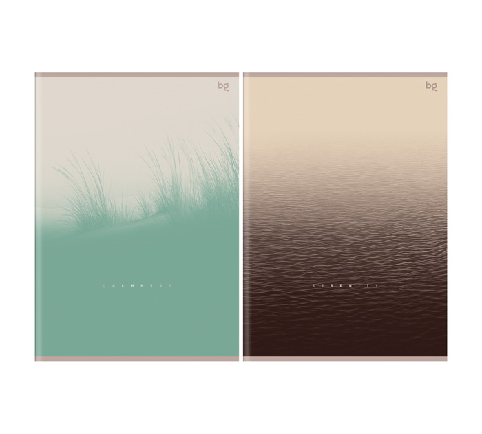 Тетрадь А4 96л. клетка BG Прикосновение тумана софт-тач