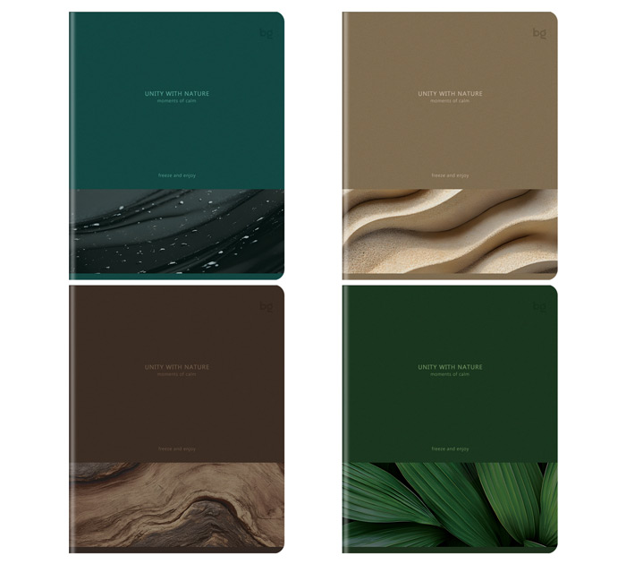 Тетрадь А5 96л клетка BG Моменты спокойствия софт-тач