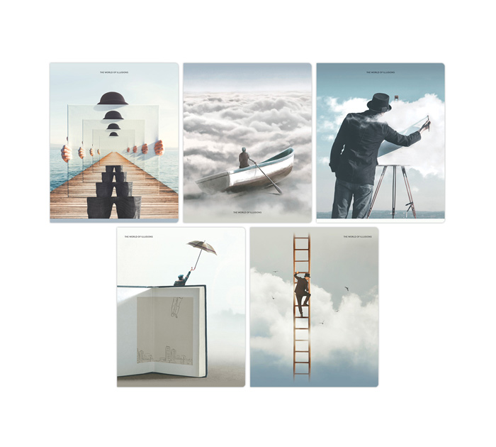 Тетрадь А5 48л клетка BG Визуальный обман