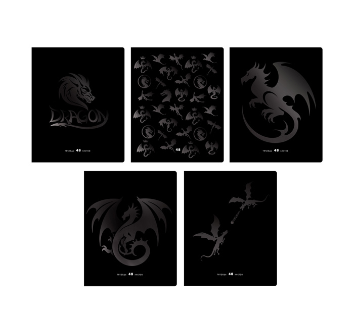 Тетрадь А5 48л клетка BG Дракон