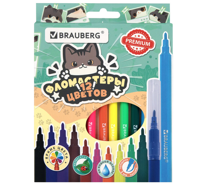 Фломастеры  12цв. Brauberg