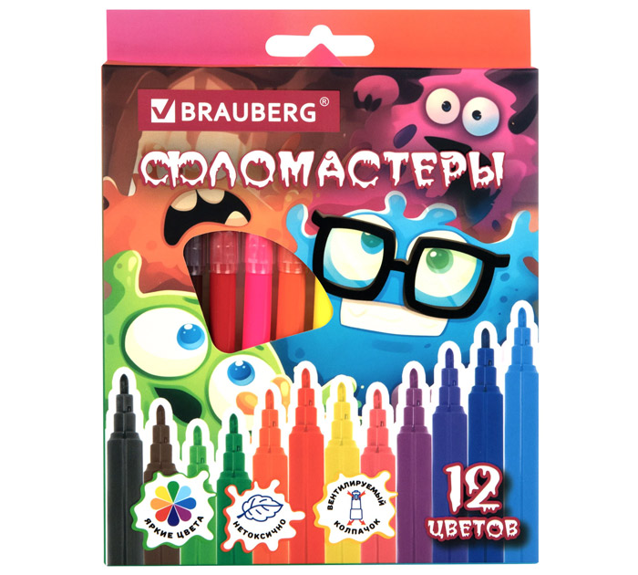 Фломастеры  12цв. Brauberg