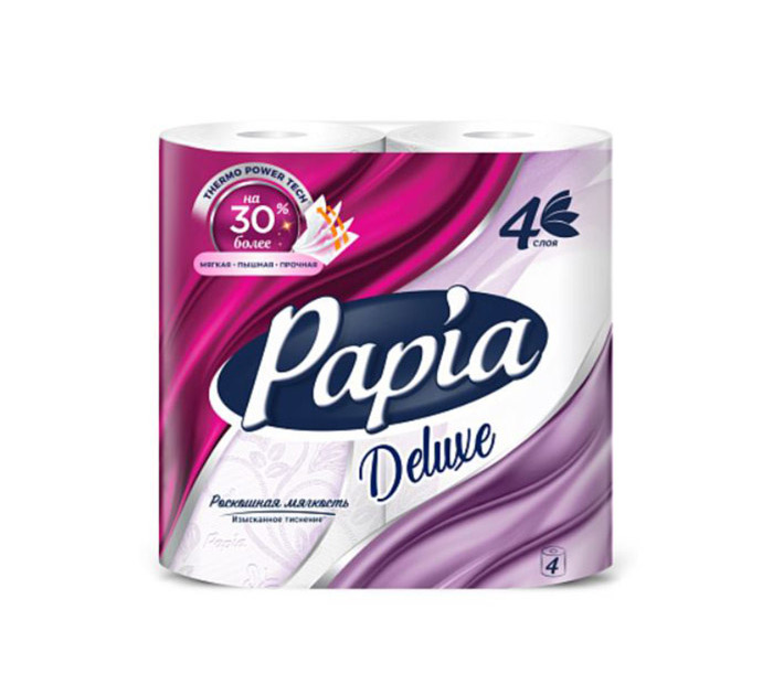 Туал.бум. 4-х слойн. 4рул. Papia Deluxe