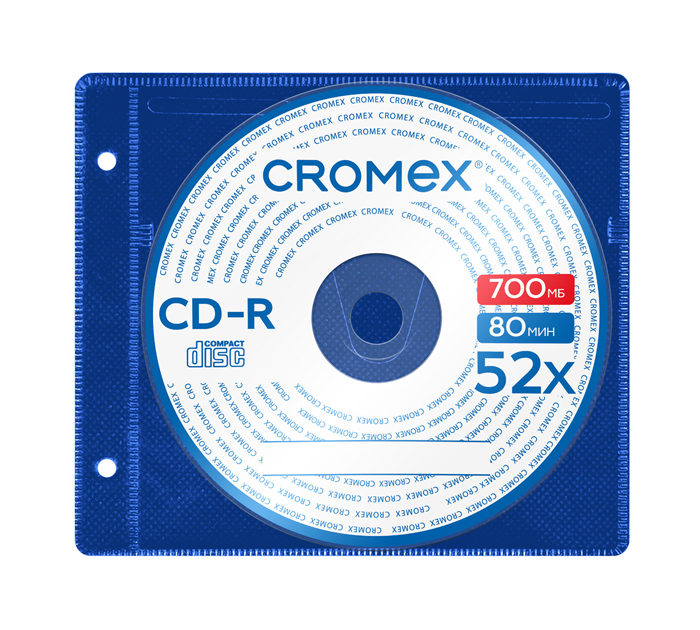 Диск CD-R 700МБ 52х в конверте 50шт. Cromex