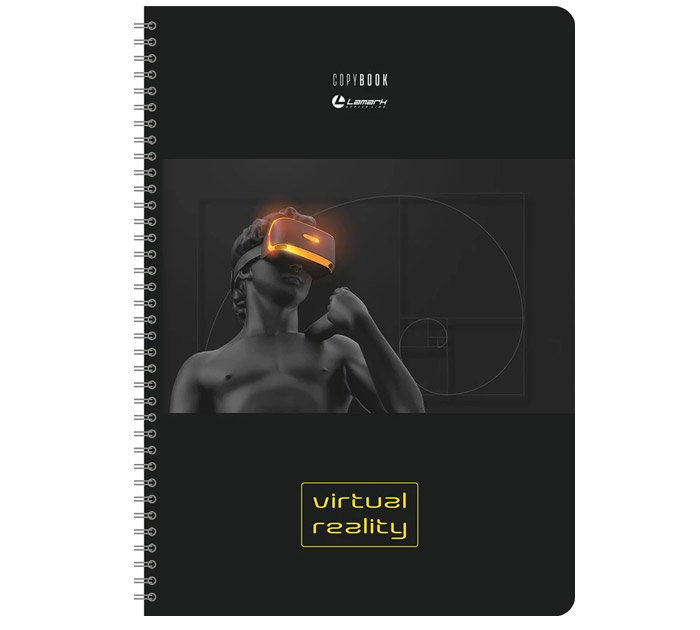 Тетрадь А4 80л. клетка на спир. Lamark Virtual Reality/Виртуал Реал №1 софт-тач