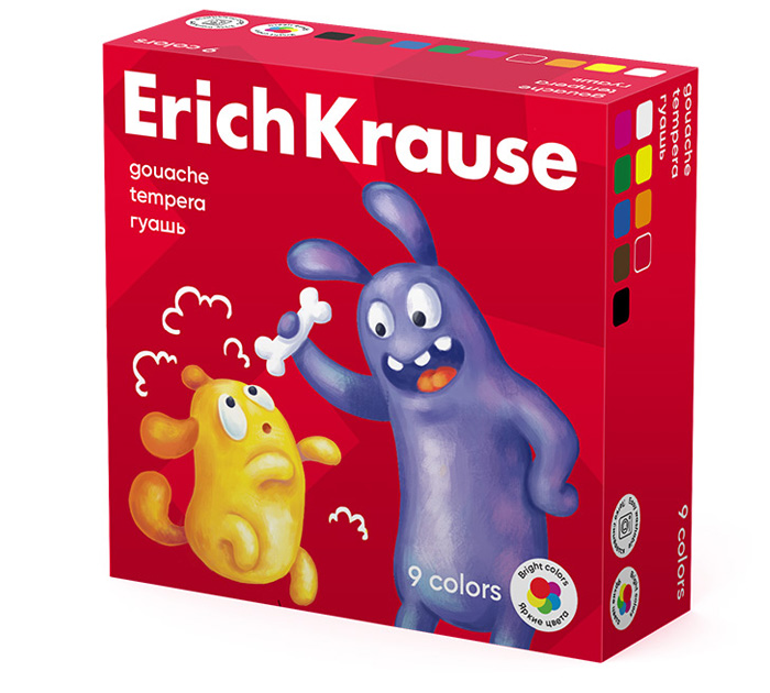 Гуашь  9цв.  20мл Jolly Friends Erich Krause
