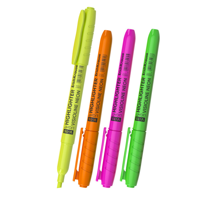 Маркеры текст. (н-р) 4цв. Visioline V-15 Erich Krause Light Neon