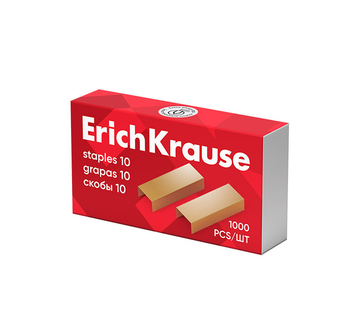 Скобы №10 омеднен. 1000шт. Erich Krause