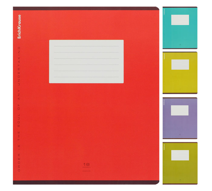 Тетрадь А5 18л линейка Erich Krause Unicolor Bright