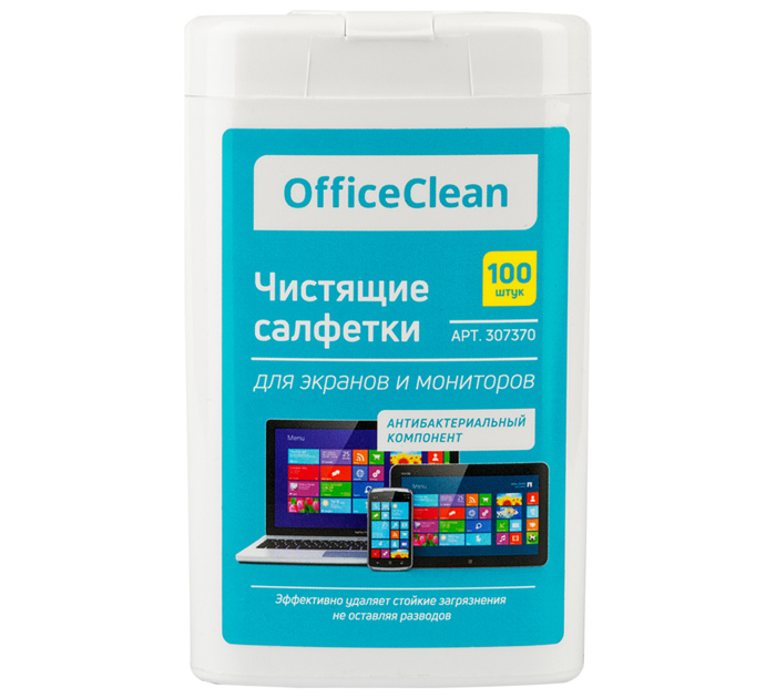 Салф.чист. д/экранов монит.и оргтех. влажн. OfficeClean 100шт.