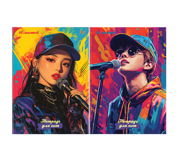 Тетрадь для нот BG «K-pop» А4, 16л