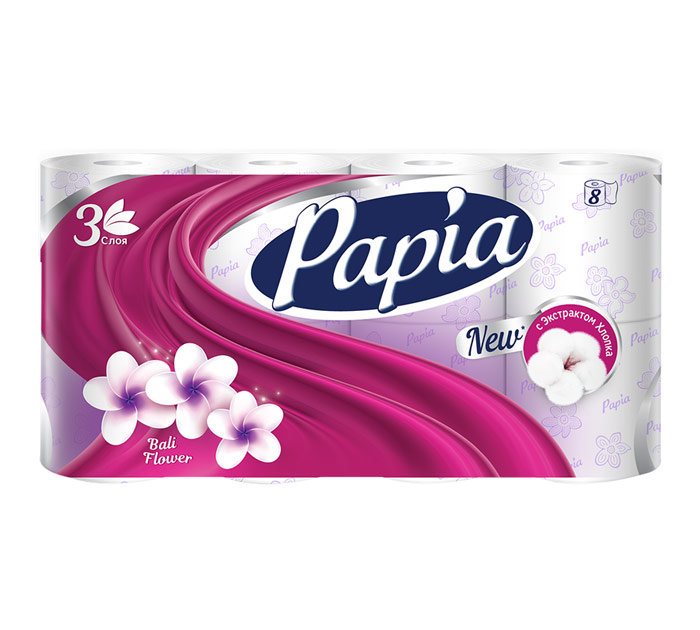 Туалетная бумага Papia «Балийский цветок»